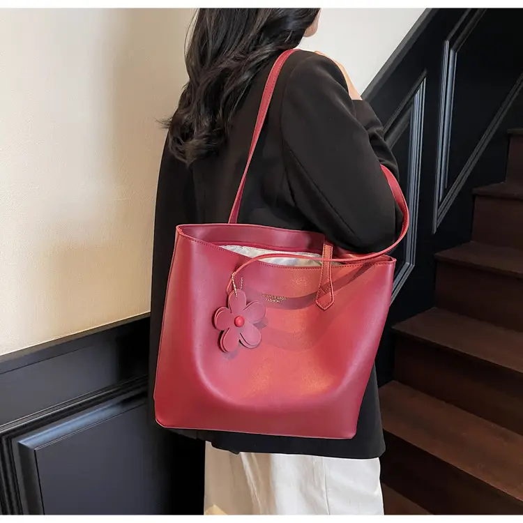 Women's Red Crossbody Bag with Bow Decor — feature 31