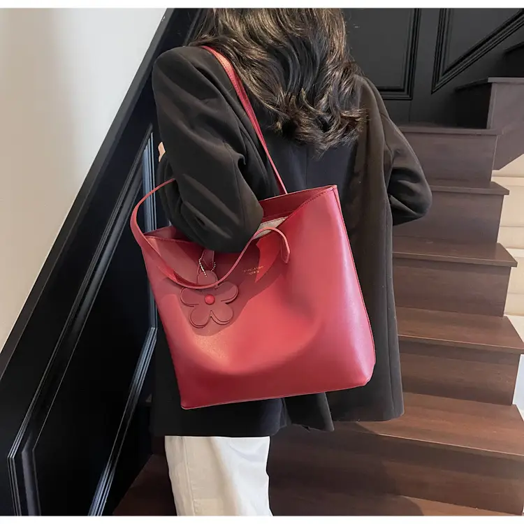 Women's Red Crossbody Bag with Bow Decor — feature 33
