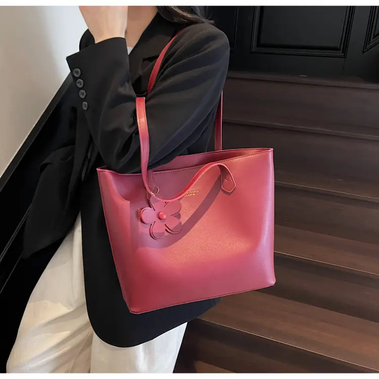 Women's Red Crossbody Bag with Bow Decor — feature 35