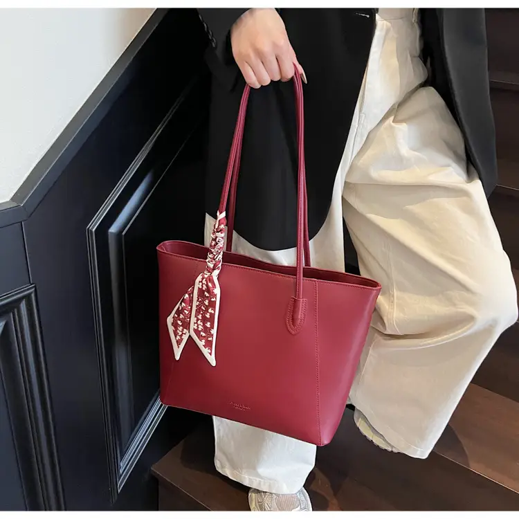 Women's Red Crossbody Bag with Bow Decor — feature 36