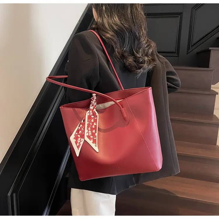 Women's Red Crossbody Bag with Bow Decor — feature 38
