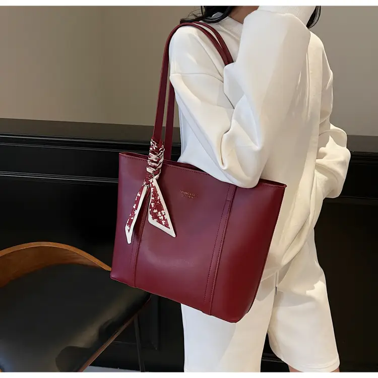 Women's Red Crossbody Bag with Bow Decor — feature 45