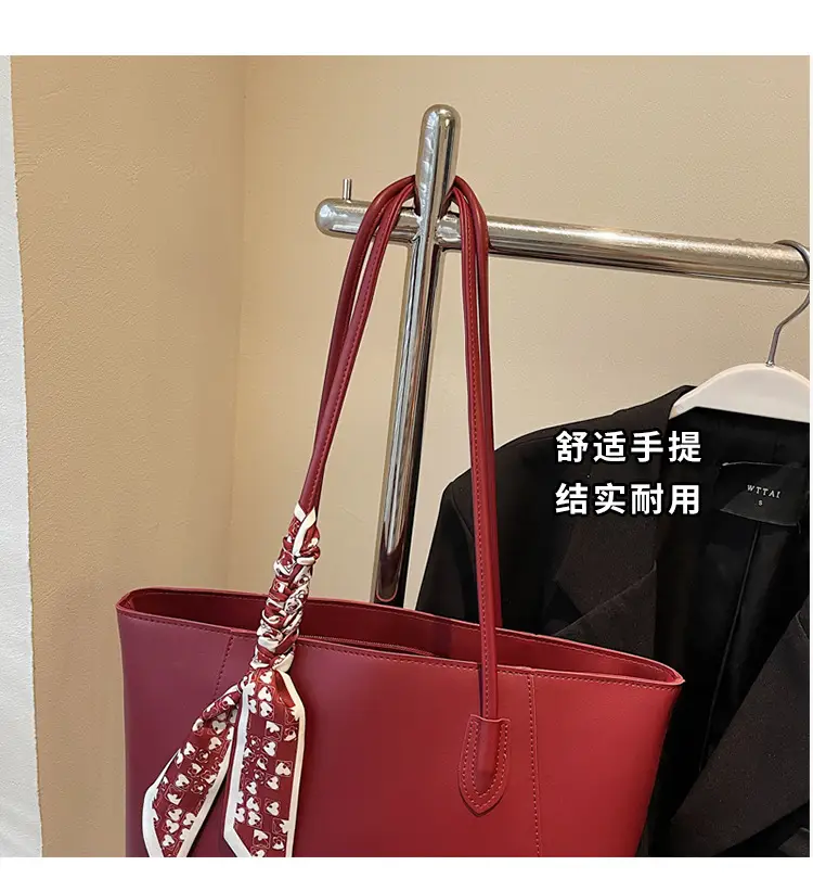 Women's Red Crossbody Bag with Bow Decor — feature 5