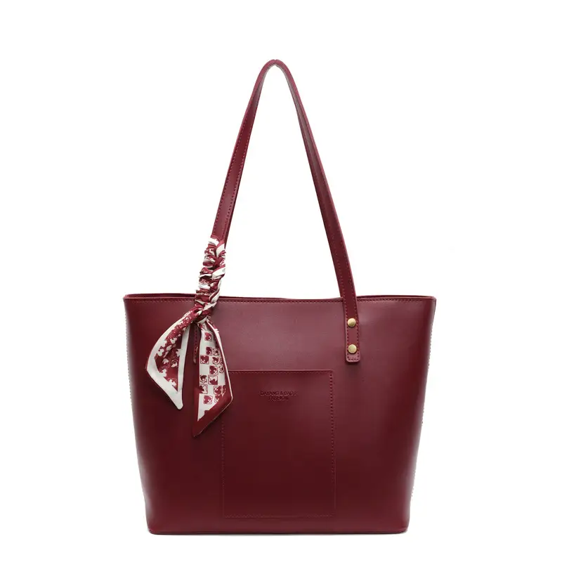 Women's Red Crossbody Bag with Bow Decor - Image 2