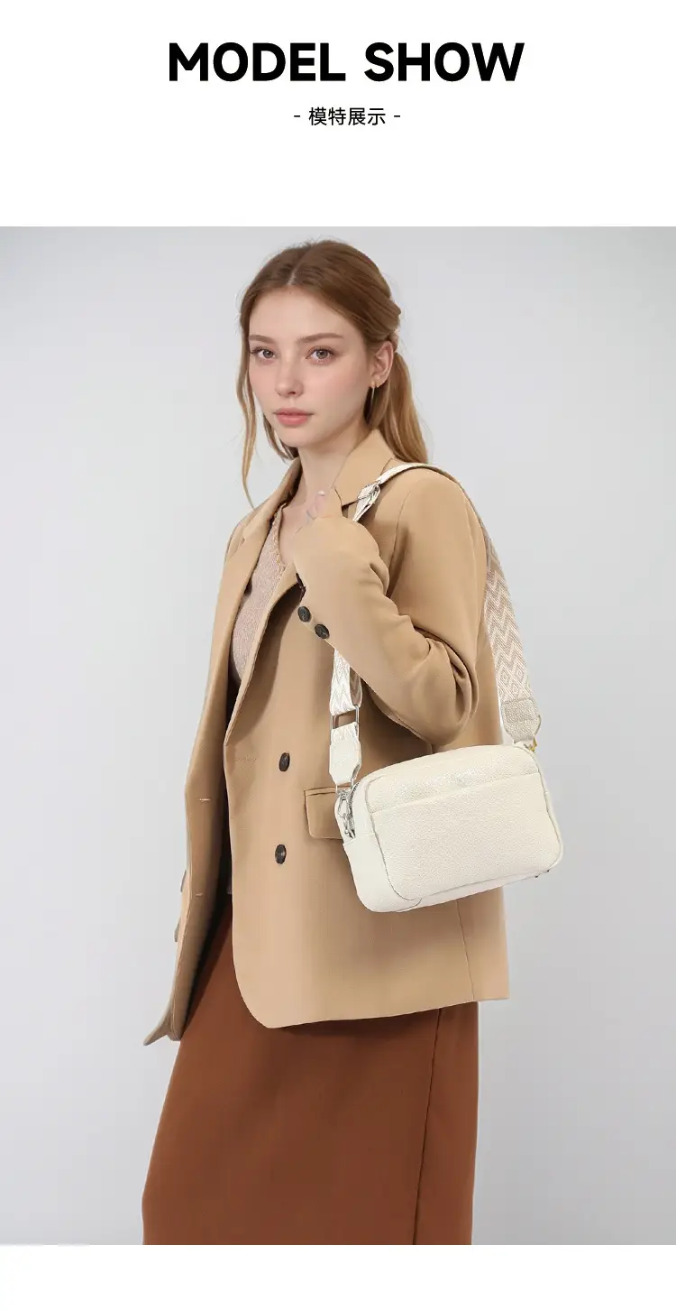 Women's PU Crossbody Bag with Zigzag Strap, 5 Colors — feature 10