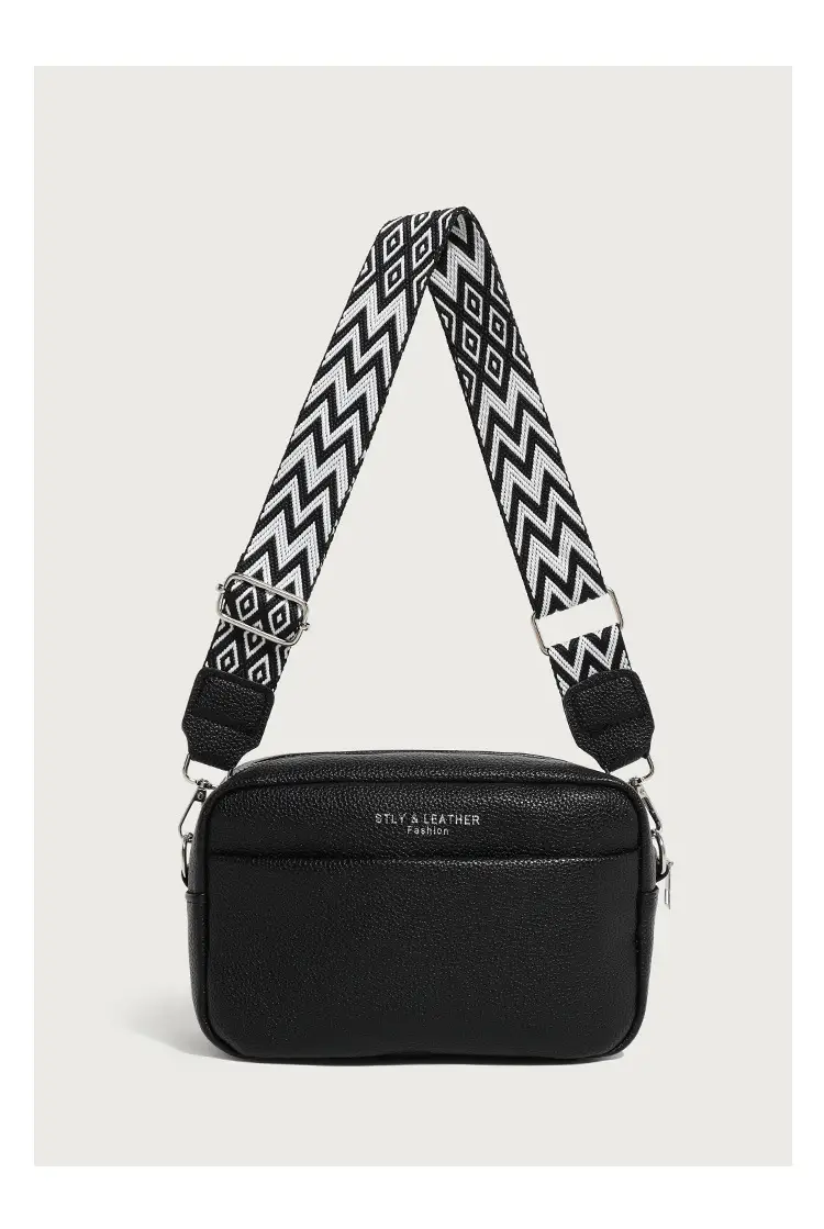 Women's PU Crossbody Bag with Zigzag Strap, 5 Colors — feature 15