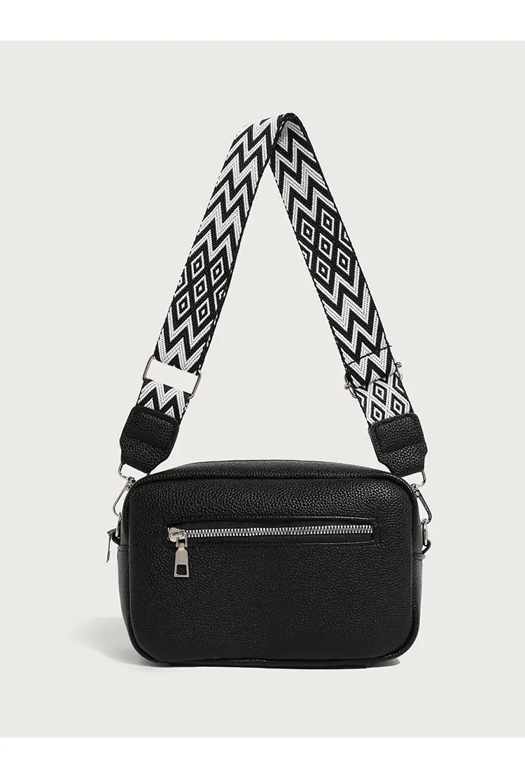 Women's PU Crossbody Bag with Zigzag Strap, 5 Colors — feature 16