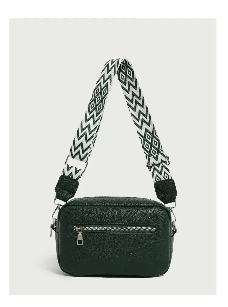 Women's PU Crossbody Bag with Zigzag Strap, 5 Colors — feature 20