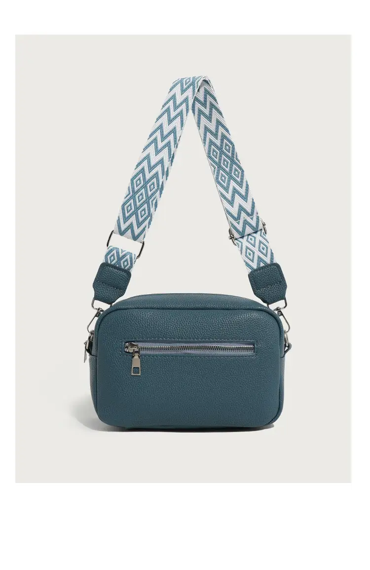 Women's PU Crossbody Bag with Zigzag Strap, 5 Colors — feature 23