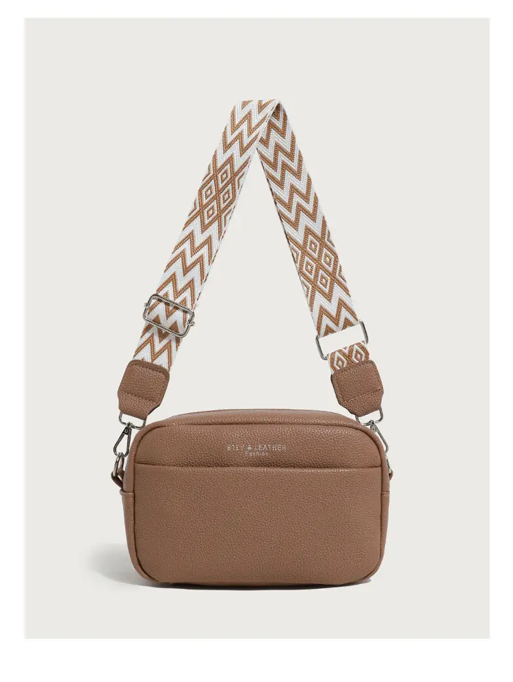 Women's PU Crossbody Bag with Zigzag Strap, 5 Colors — feature 26