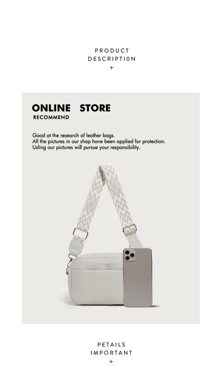 Women's PU Crossbody Bag with Zigzag Strap, 5 Colors — feature 3