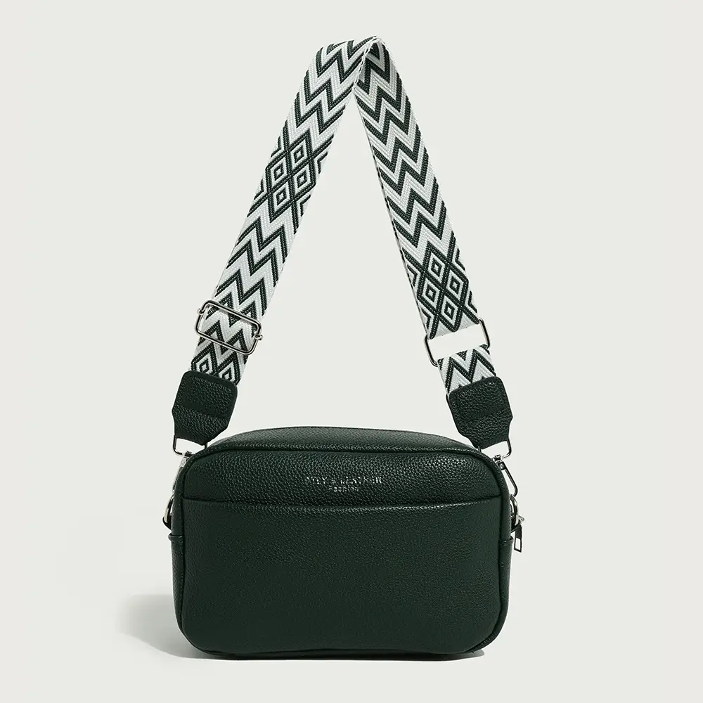 Women's PU Crossbody Bag with Zigzag Strap, 5 Colors - Image 2