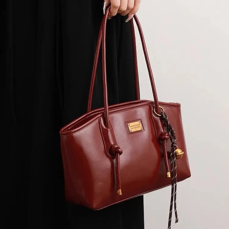 Red Festive Bride Wedding Bag Large Capacity Women's Tote