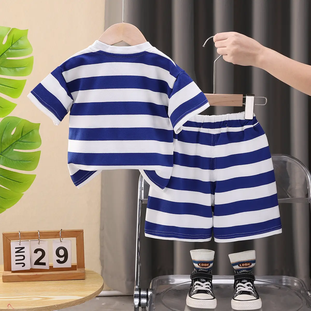 Baby Striped T-Shirt Suit 2025 Boys Summer 2-Piece — feature 7