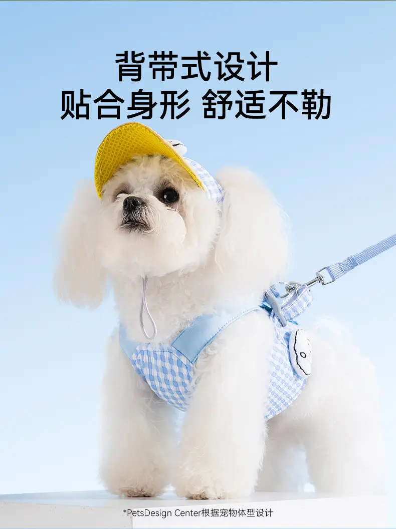 Pet Dog Cat Hat Blue Checkered Sun-Shading Anti-Dew Ear — feature 4