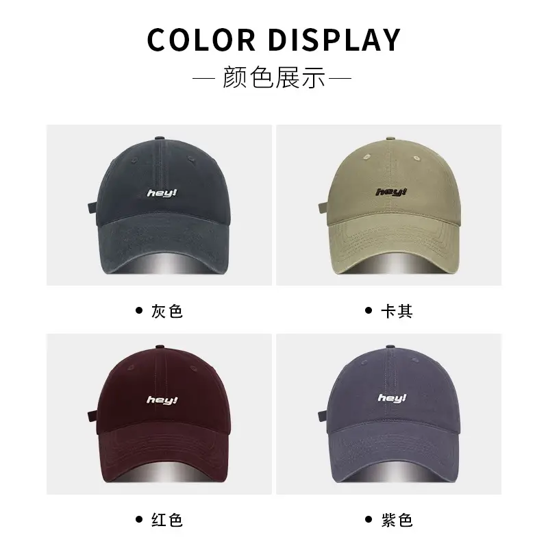 Women Cotton Baseball Cap Navy White Embroidered Wide Brim - Image 8