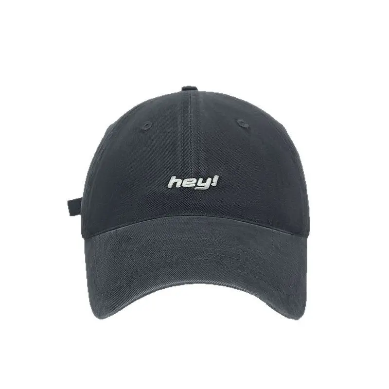 Women Cotton Baseball Cap Navy White Embroidered Wide Brim - Image 9