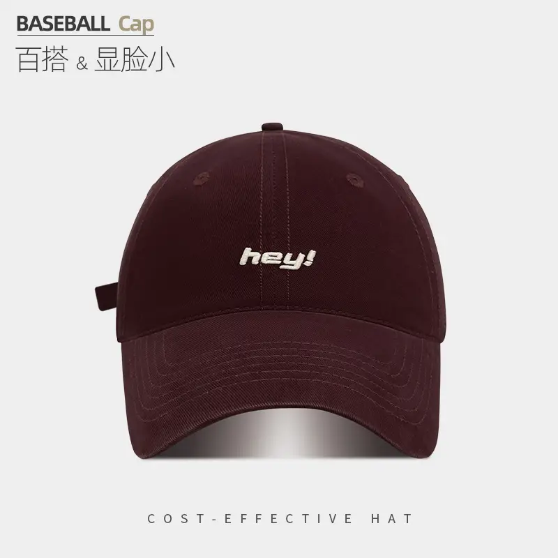Women Cotton Baseball Cap Navy White Embroidered Wide Brim - Image 3