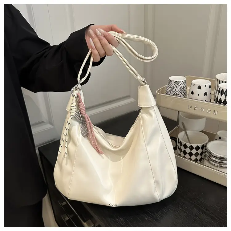 Women's Cream White Large Capacity Shoulder Crossbody Bag — feature 18