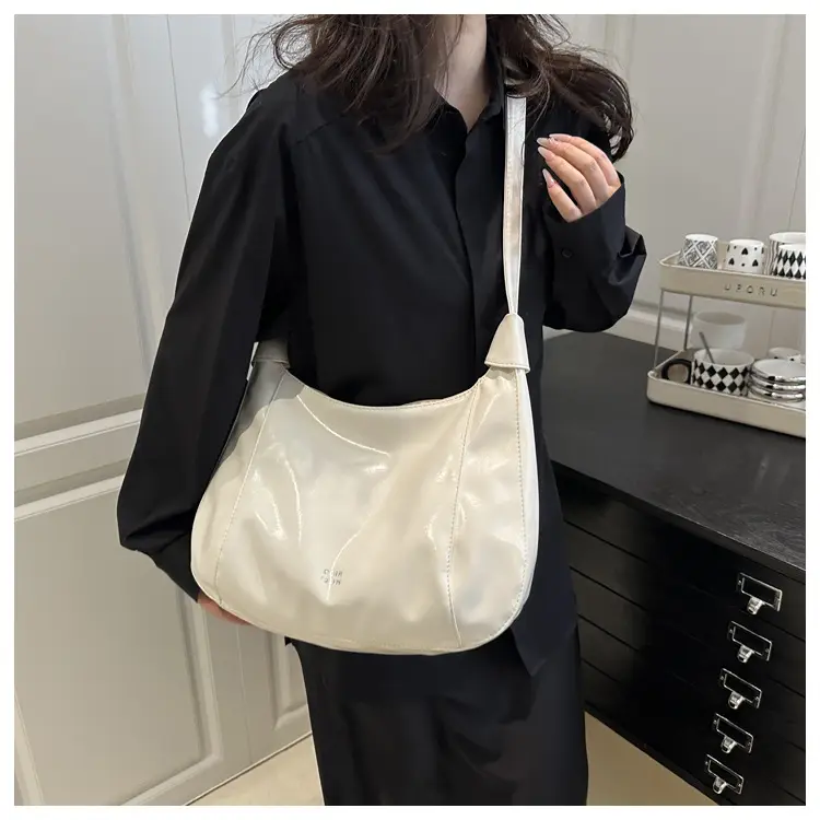 Women's Cream White Large Capacity Shoulder Crossbody Bag — feature 19