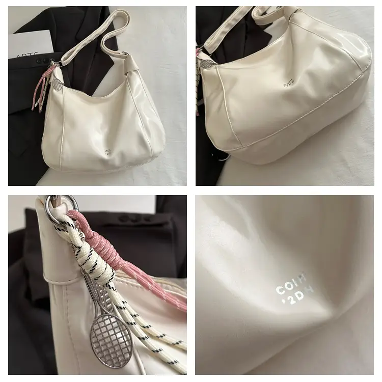 Women's Cream White Large Capacity Shoulder Crossbody Bag — feature 8