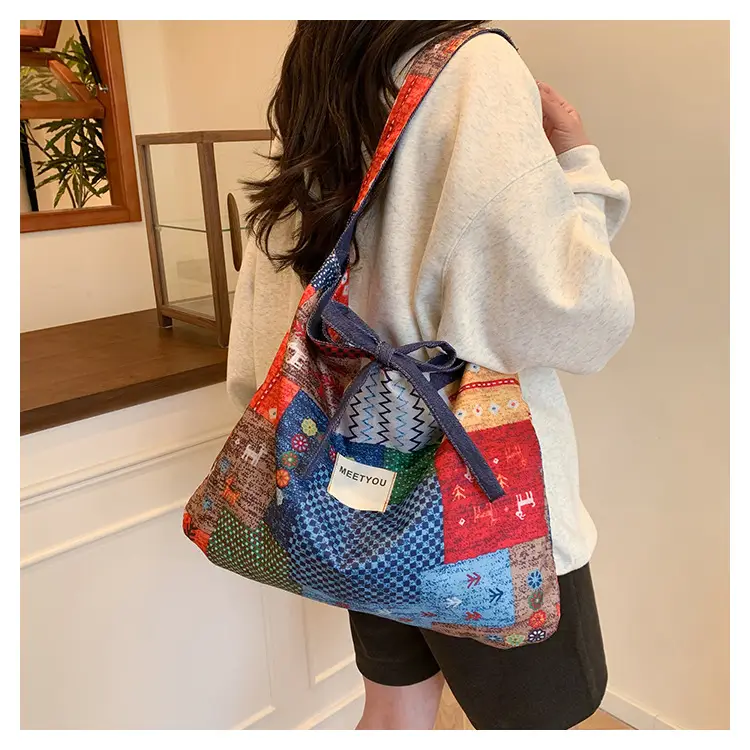 Ethnic Vintage Patchwork Shoulder Bag Large Capacity — feature 14