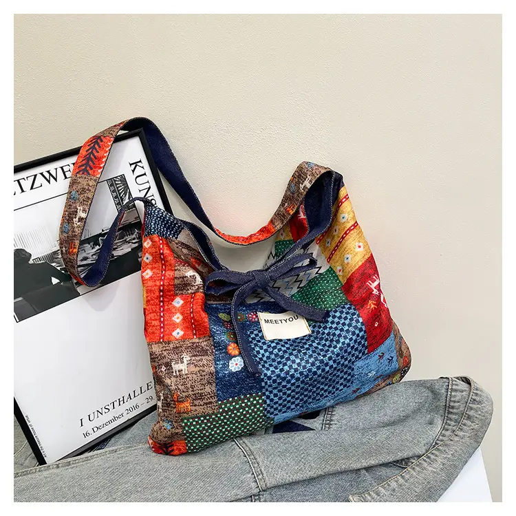 Ethnic Vintage Patchwork Shoulder Bag Large Capacity — feature 22