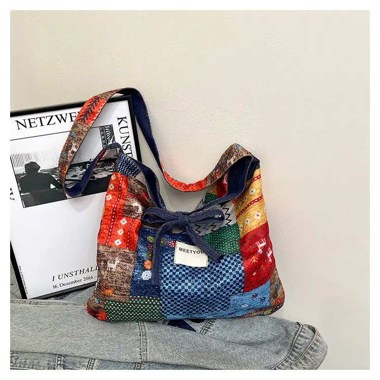 Ethnic Vintage Patchwork Shoulder Bag Large Capacity — feature 23