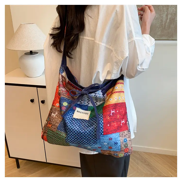 Ethnic Vintage Patchwork Shoulder Bag Large Capacity — feature 9