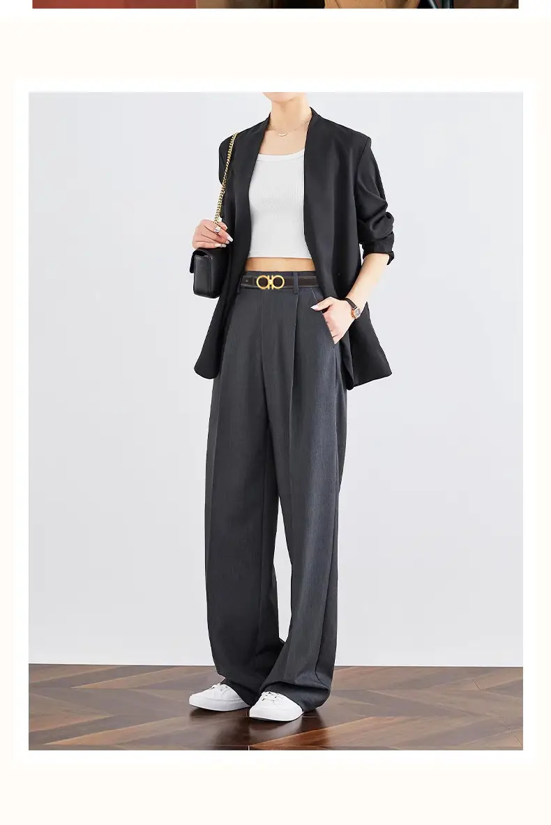 Cross-Border Women's Leather Belt with Gold Buckle — feature 5