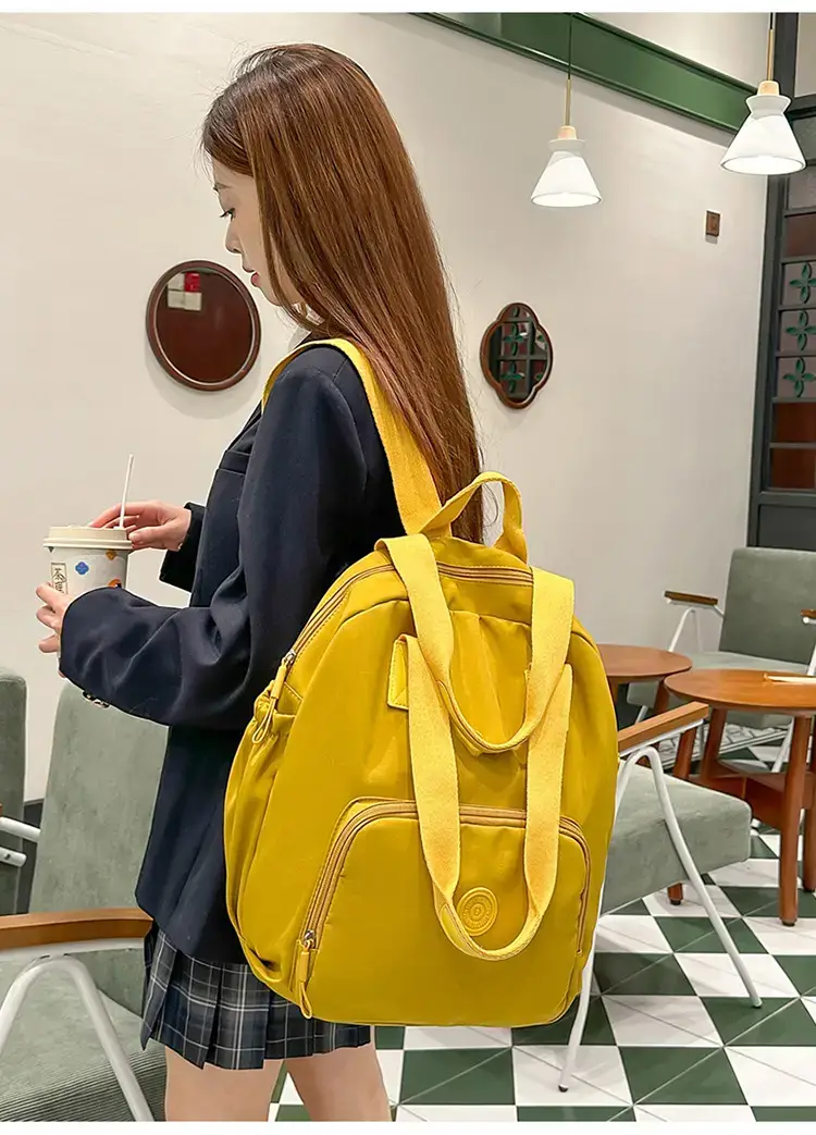 Women Yellow 2026 Casual Travel Backpack Large Capacity — feature 9