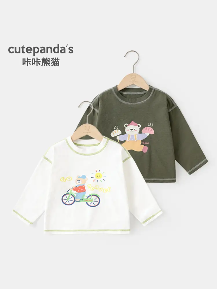 Baby Long Sleeve T-Shirt White Soft Cotton Spring - Image 6