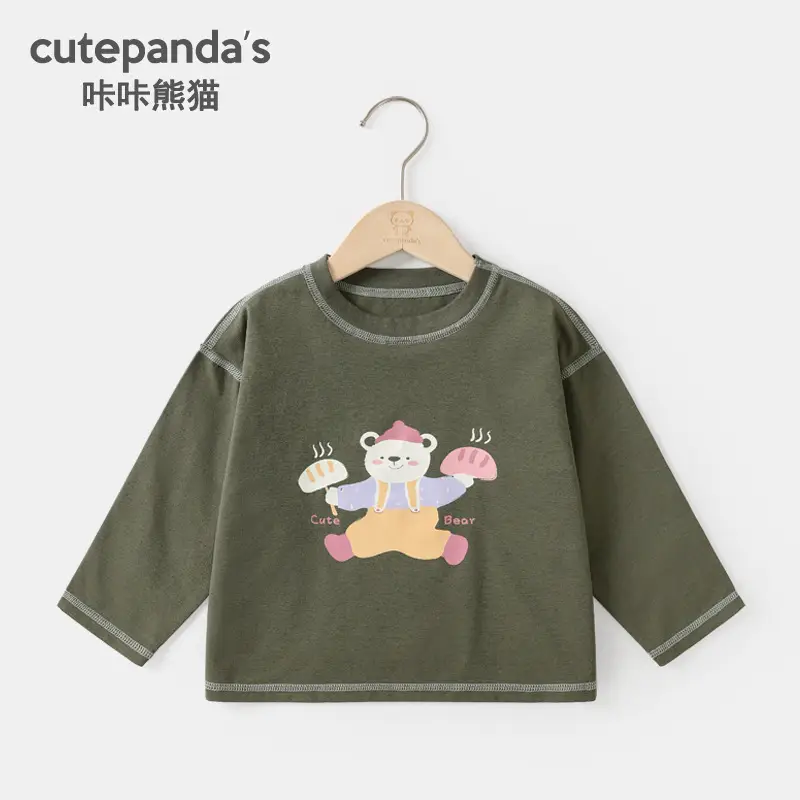 Baby Long Sleeve T-Shirt White Soft Cotton Spring - Image 2
