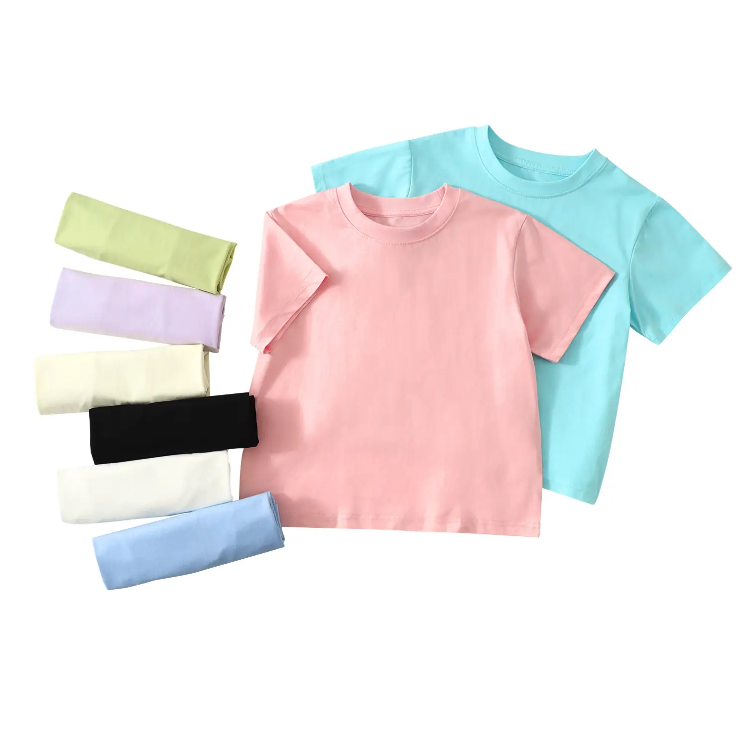 2026 Summer Kids Loose Sleeve T-Shirts Multiple Colors - Image 13
