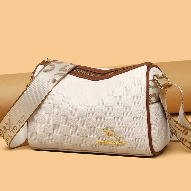 2025 New Textured Embossed Women's Zipper Partition Crossbody Bag - Image 6