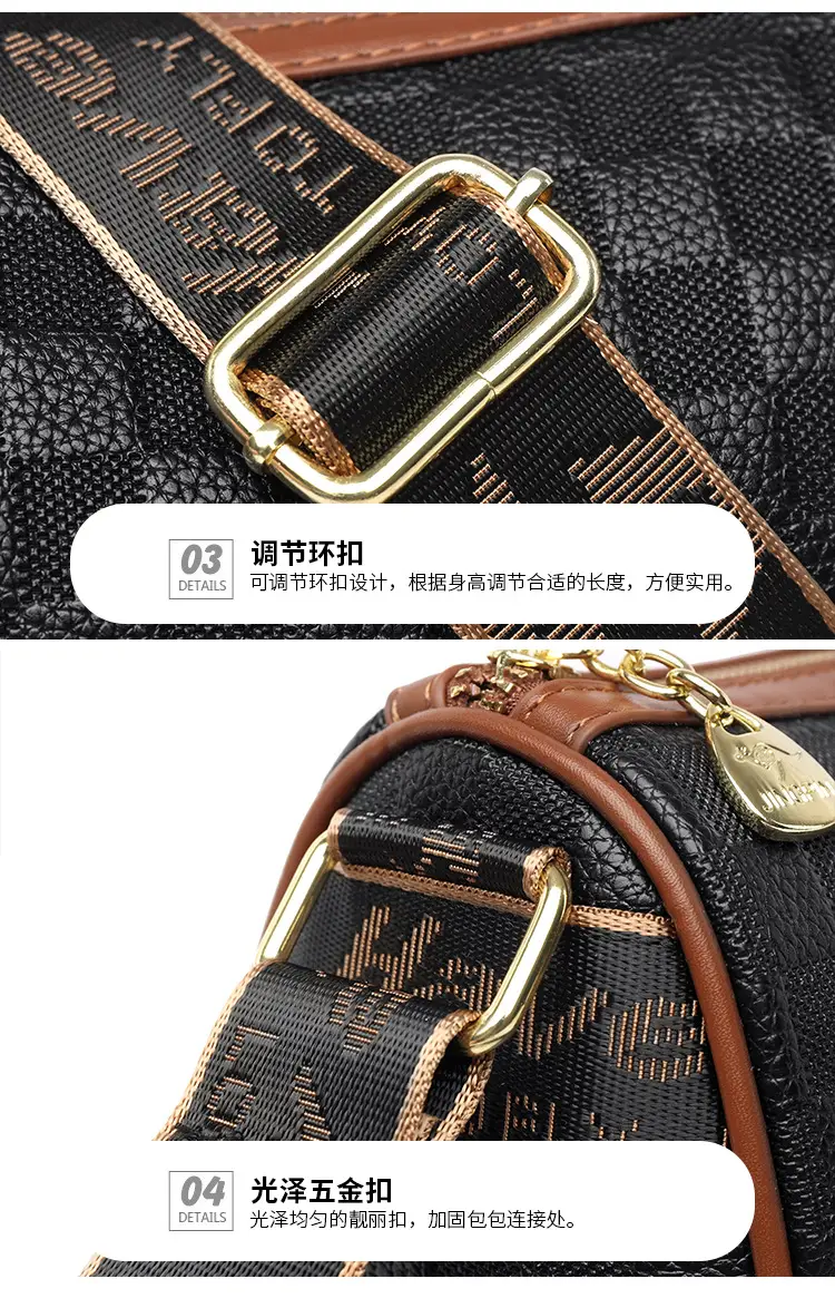 2025 New Textured Embossed Women's Zipper Partition Crossbody Bag — feature 21