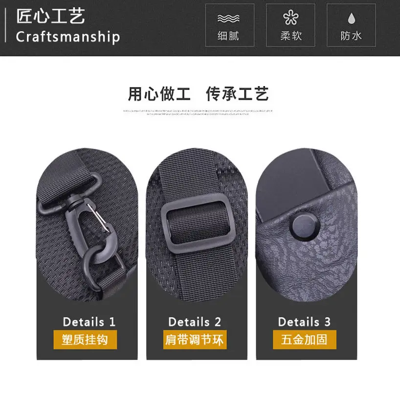 Men's Fashion Multi-Color Chest Bag Messenger Shoulder Backpack - Image 6