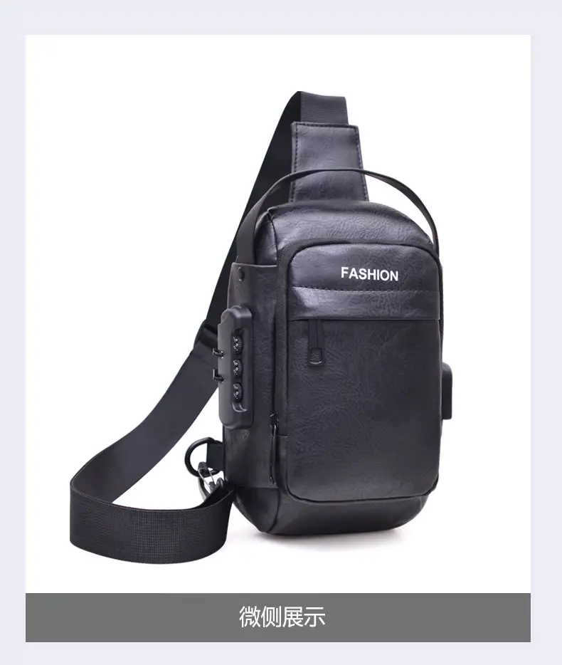 Men's Fashion Multi-Color Chest Bag Messenger Shoulder Backpack — feature 25