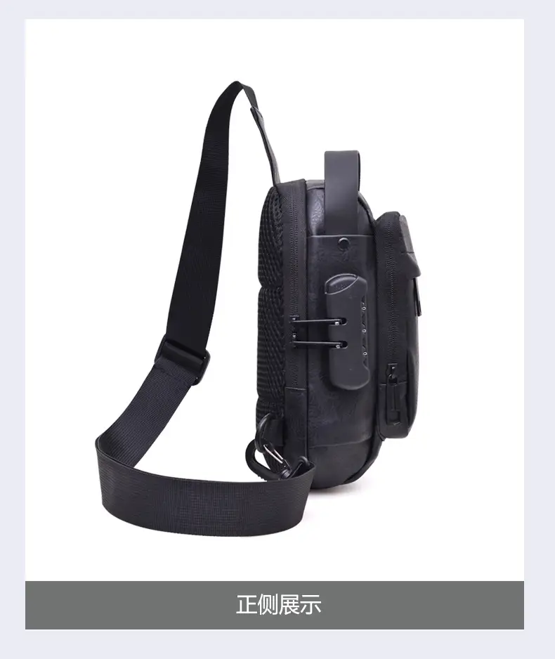 Men's Fashion Multi-Color Chest Bag Messenger Shoulder Backpack — feature 26