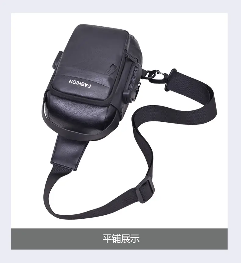 Men's Fashion Multi-Color Chest Bag Messenger Shoulder Backpack — feature 28