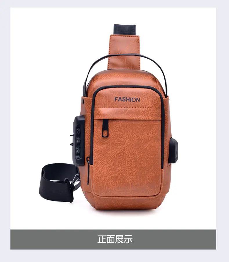 Men's Fashion Multi-Color Chest Bag Messenger Shoulder Backpack — feature 29