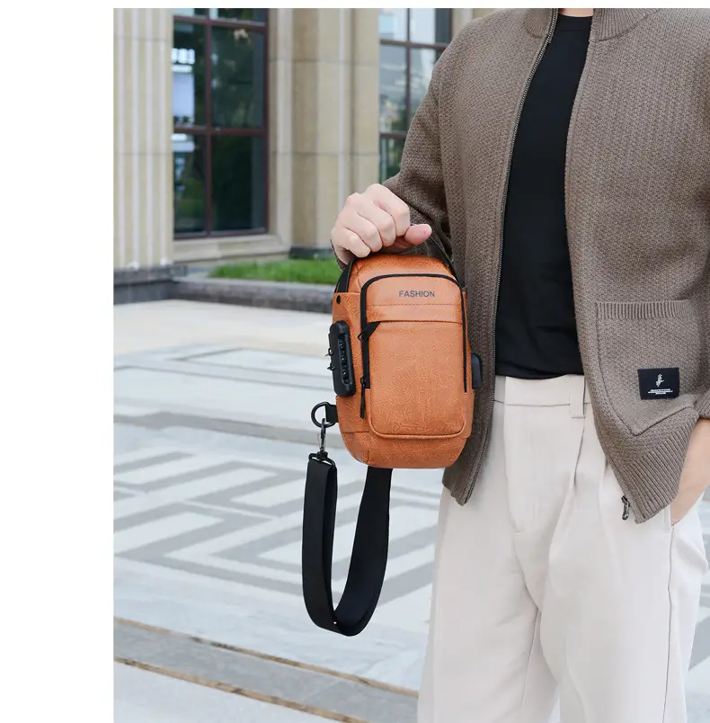 Men's Fashion Multi-Color Chest Bag Messenger Shoulder Backpack — feature 7