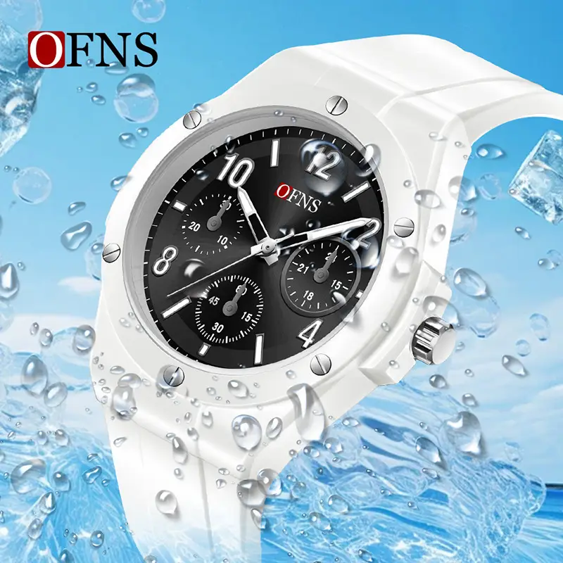 Ofns Pink Quartz Watch 3-Hand Silent Exam-Friendly - Image 11