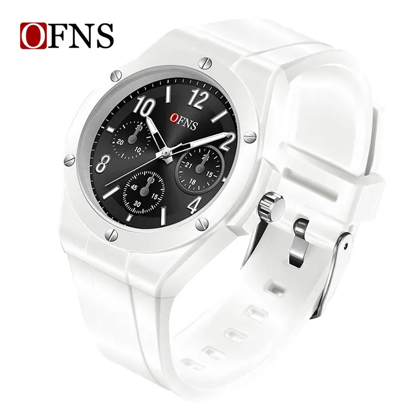 Ofns Pink Quartz Watch 3-Hand Silent Exam-Friendly - Image 13