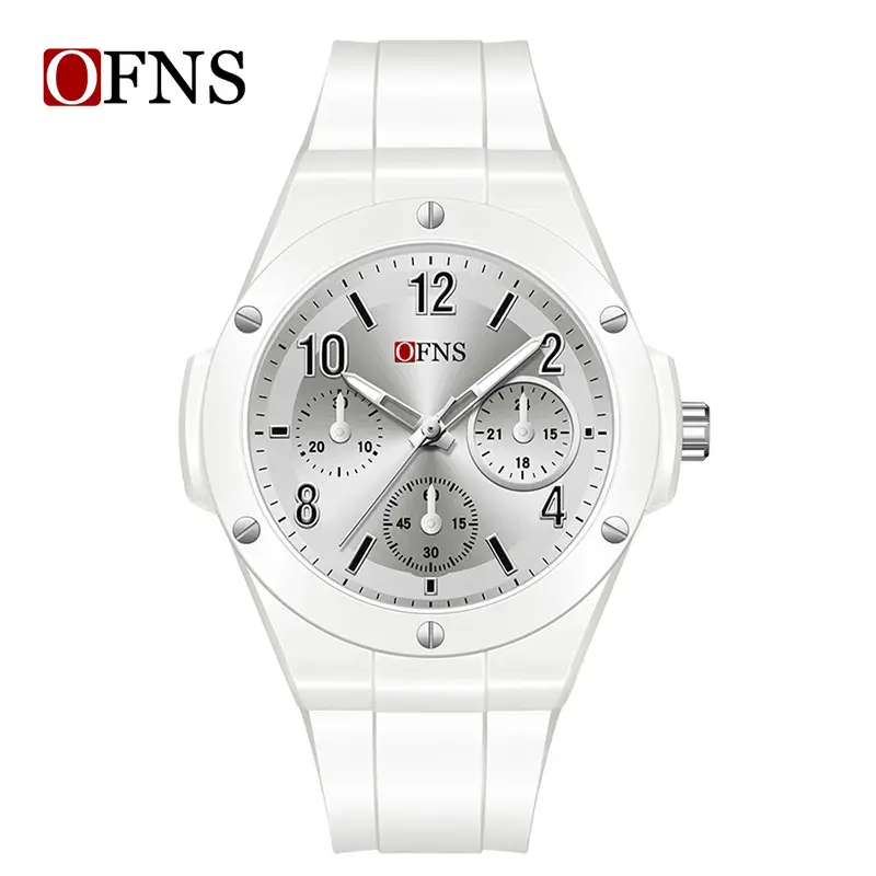 Ofns Pink Quartz Watch 3-Hand Silent Exam-Friendly - Image 2