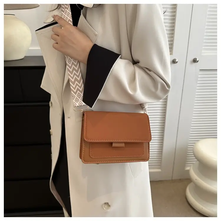 Vintage Korean Style Brown Shoulder Crossbody Bag for Women — feature 14
