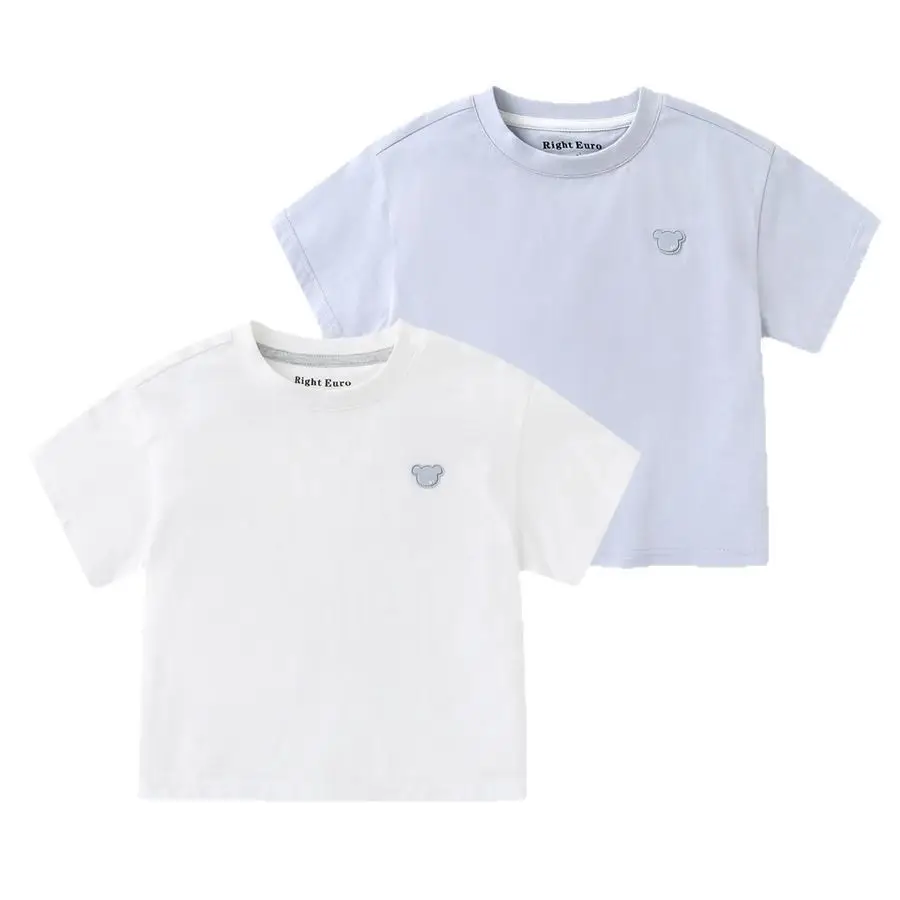 White Cotton Boys T-Shirt Summer 2025 - Image 6