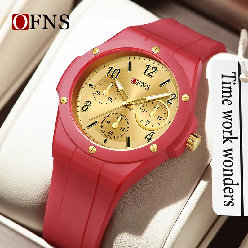 Oufani Red Waterproof Student Watch for Girls Boys - Image 11