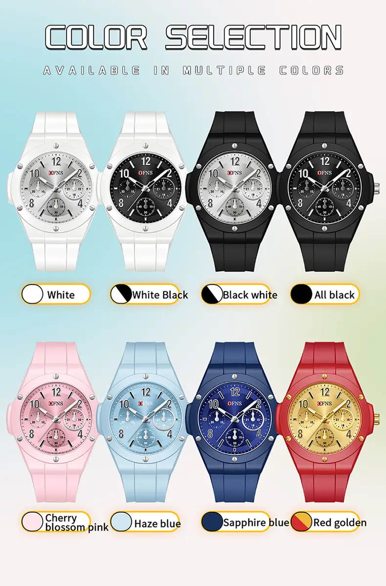 Oufani Red Waterproof Student Watch for Girls Boys — feature 26