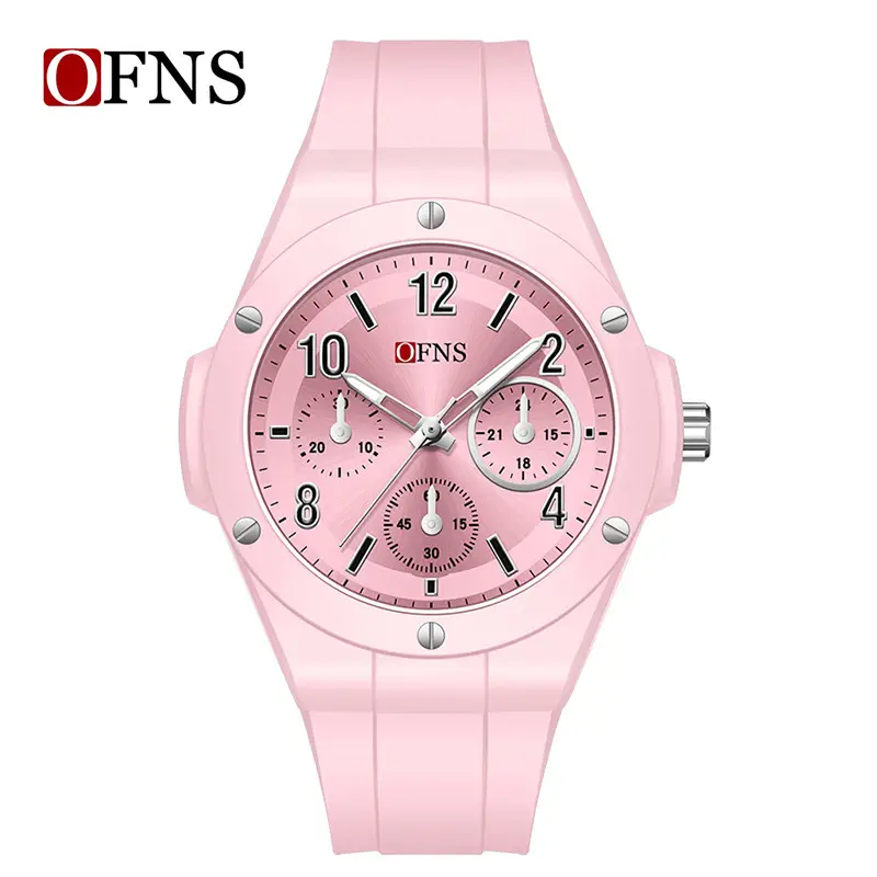 Ofns Blue Quartz Watch for Men Women Waterproof 6-Hand
